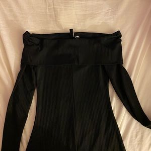 Black off the shoulder dress